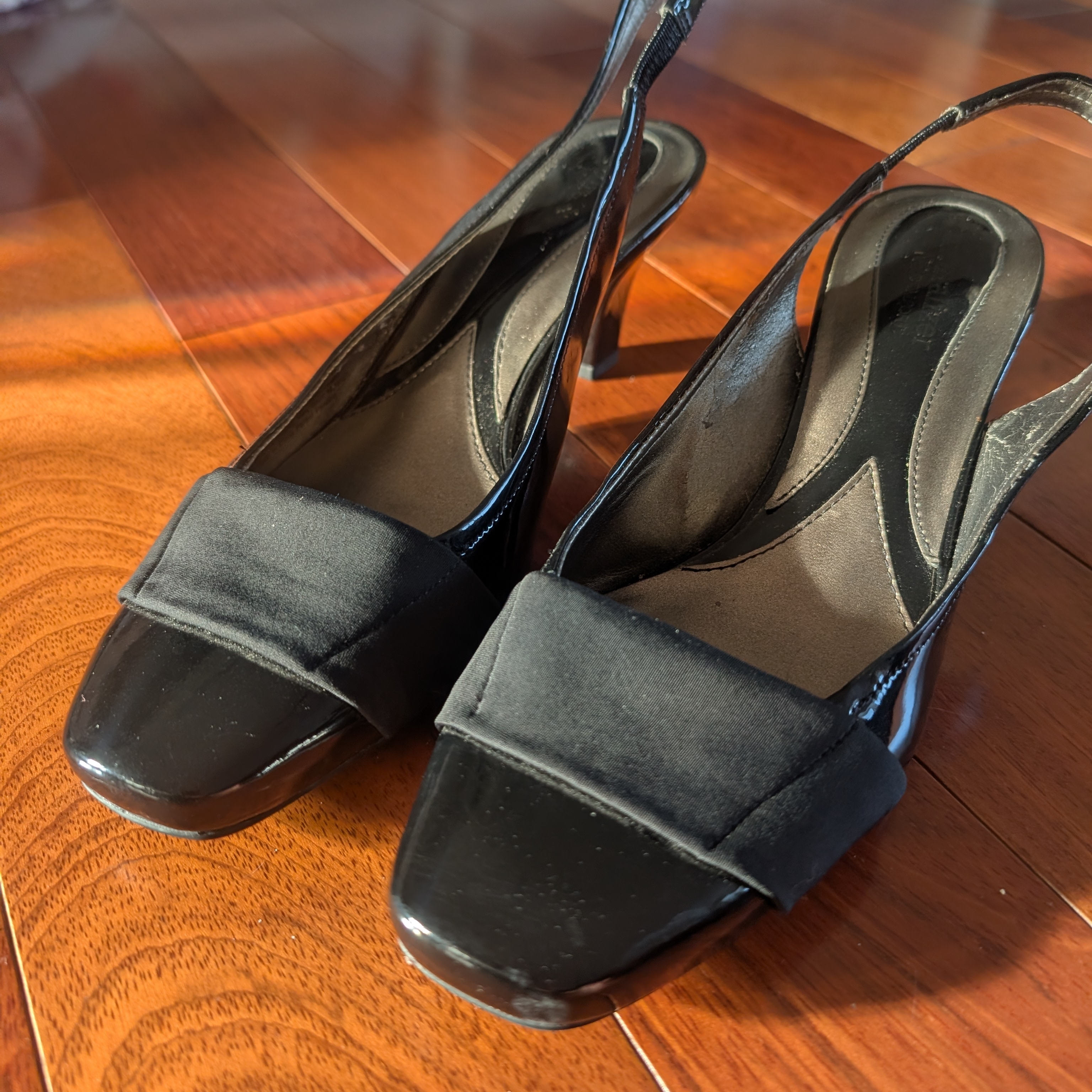 Naturalizer Black Patent Slingback Heels
